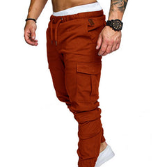 Men's Casual Jogging Pants Solid Color Pocket Pants Sports Pants