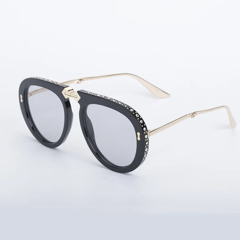 Pilot Sunglasses Women Men Design Rhinestone Fashion Eyewear