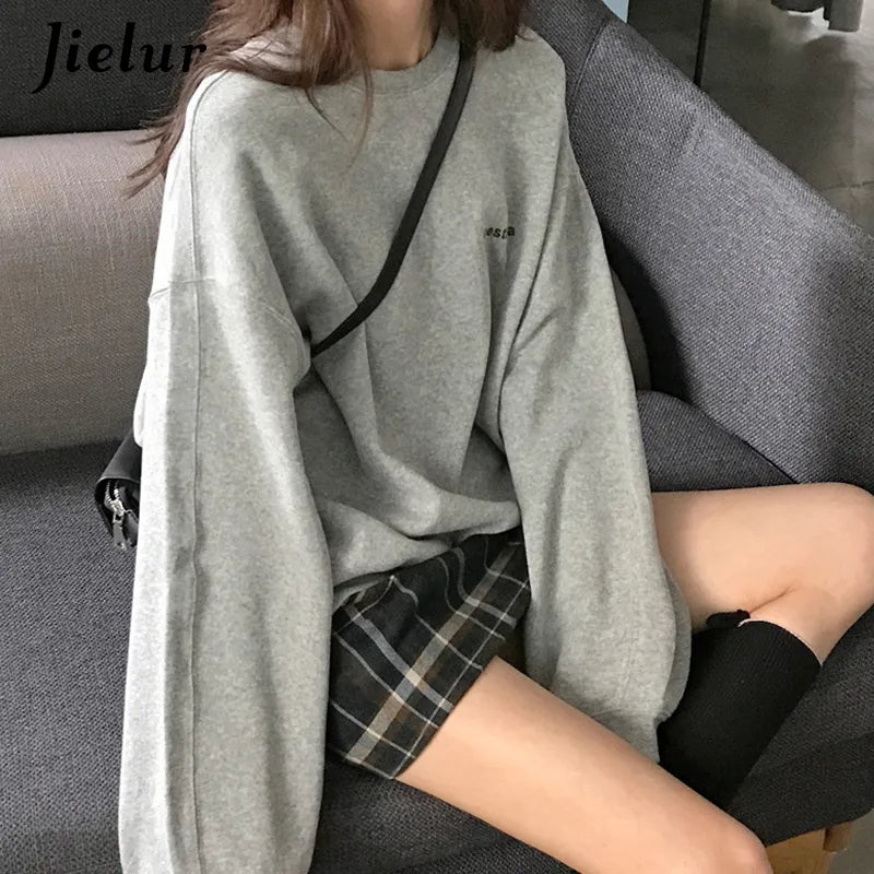 Kpop Letter Hoody Fashion Korean Thin Chic Women's Sweatshirts