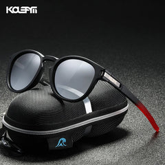 Sunglasses Men Flexible TR90 Frame Keyhole Bridge Mirror Coating