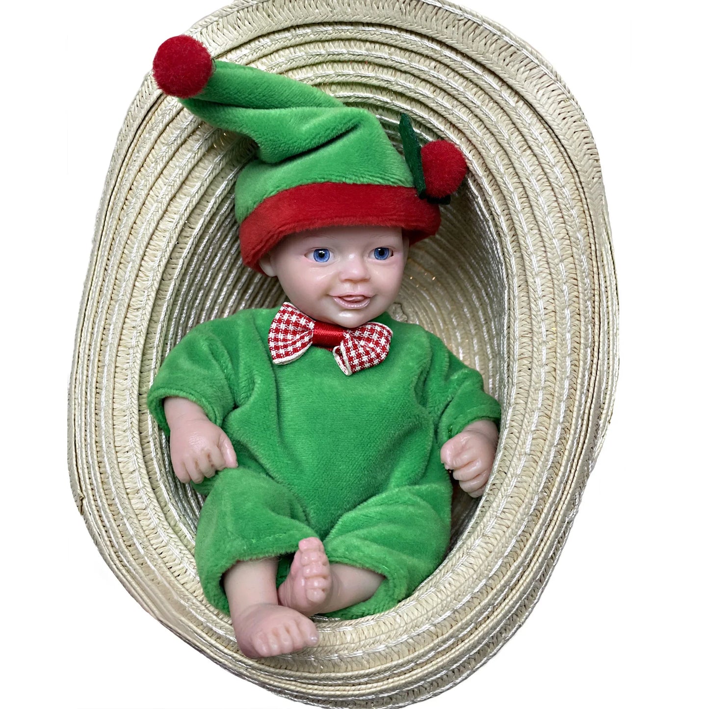 AnjoDoll Lovely 6 Inch Palm Newborn Babies Full Body Silicone Boys Reborn Dolls Bebe Reborn Corpo De Silicone Inteiro