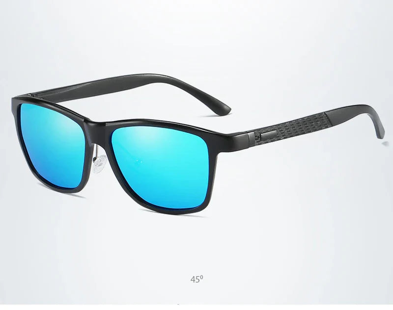 Luxury Aluminum Magnesium Men Polarized Sunglasses High Quality Square Men's Sun Glasses Cool Mirror Blue Driving Glasses