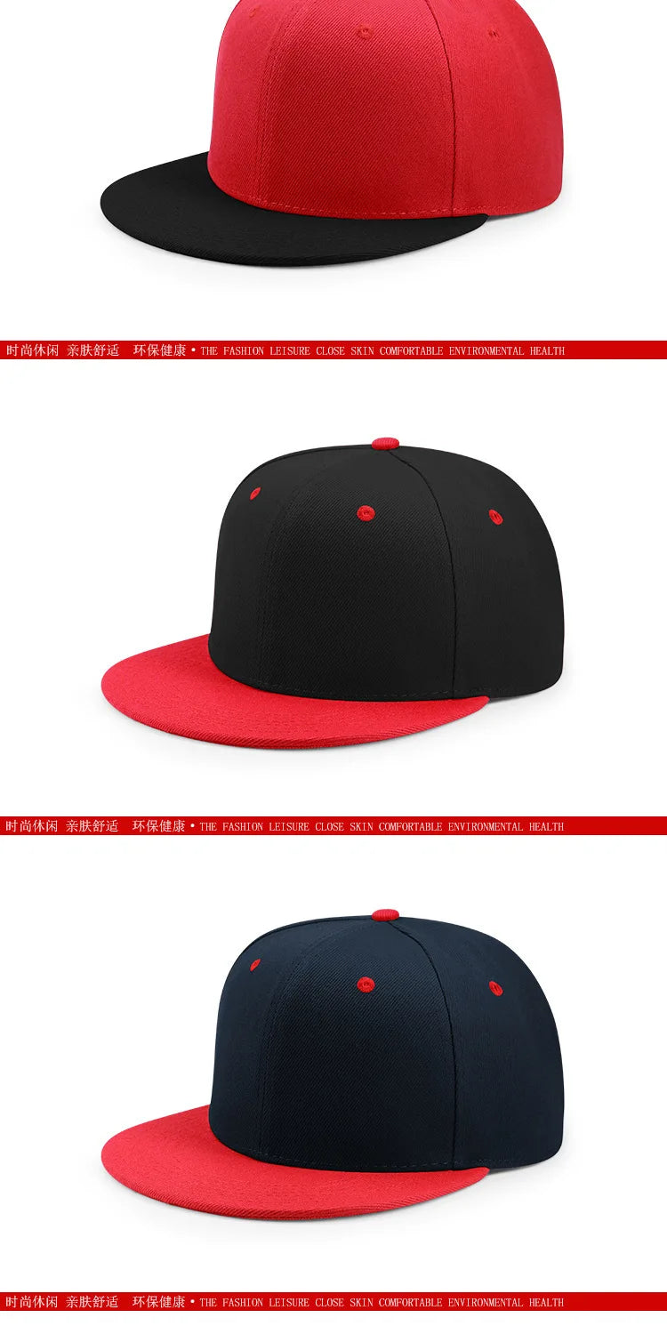 Big Bone Man Plus Size Baseball Caps Adult Flat Peak Hip Hop Fitted Hat Men Women Large Size Snapback Cap size 6 3/4 to size 8