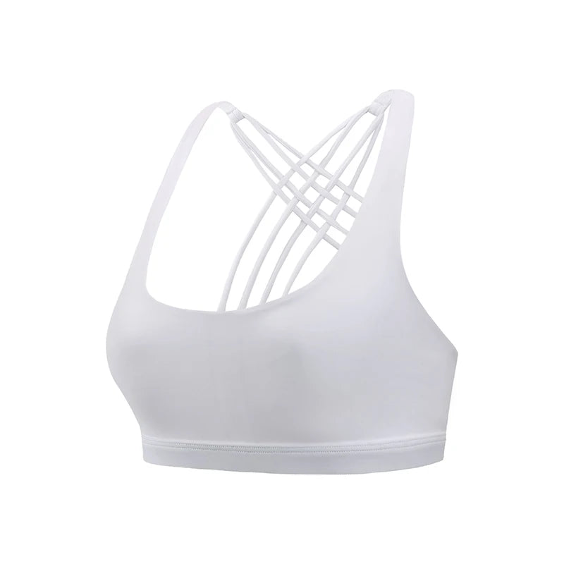 Bra for Women Push Up Cross Back Shockproof Running Gym Training