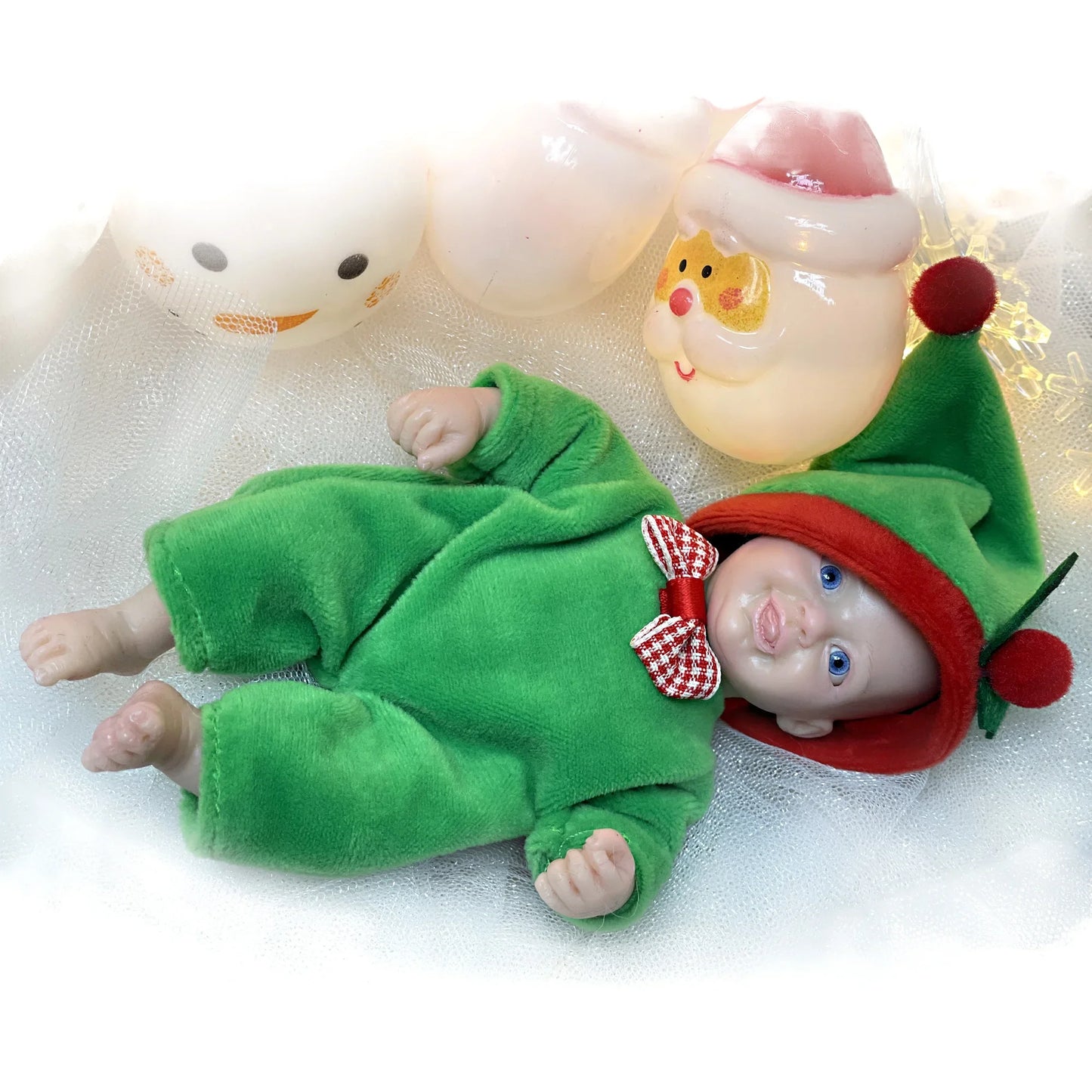 AnjoDoll Lovely 6 Inch Palm Newborn Babies Full Body Silicone Boys Reborn Dolls Bebe Reborn Corpo De Silicone Inteiro