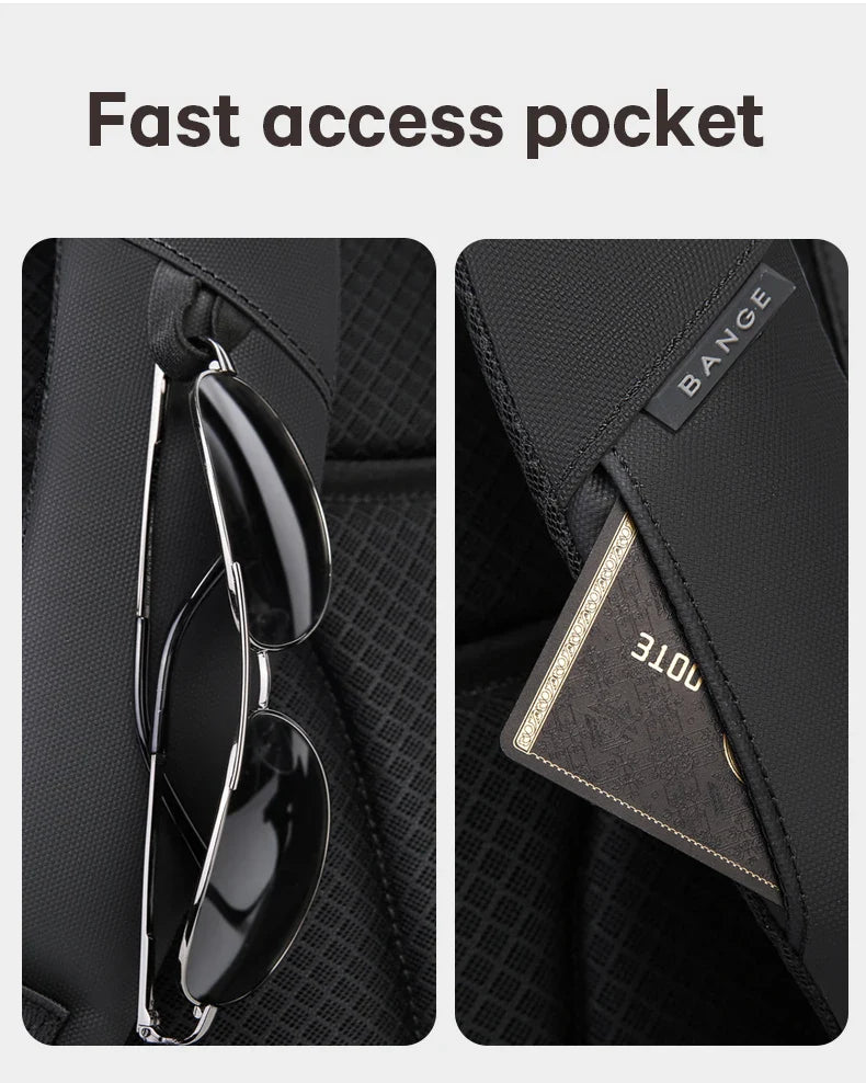 BANGE USB Charging Waterproof Laptop Backpack 17 Computer Bag Travel Business Hiking Backpacks School Back Pack Mochila For Men