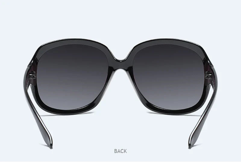 FUQIAN Brand Design Elegant Polarized Oversized Round Sunglasses Women Simple Fashion Big Plastic Ladies Sun Glasses UV400