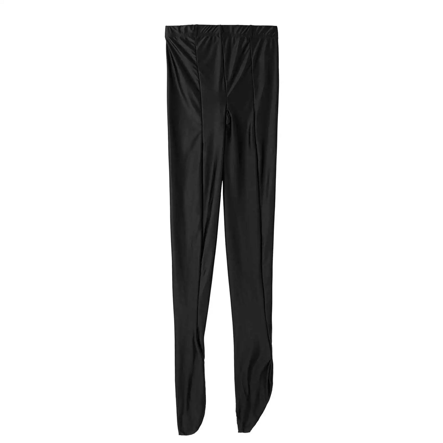 Women Glossy Solid Color Pantyhose High Waist Tights Stockings Footed Leggings