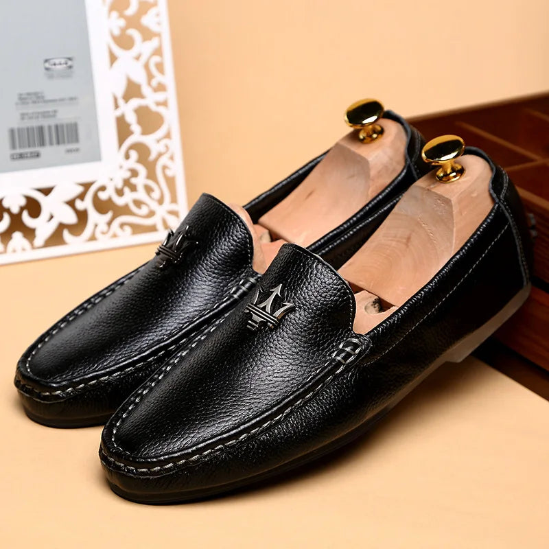Mens Shoes Casual Brands Slip On Formal Luxury Shoes Men Loafers Moccasins Genuine Leather Driving Shoes  Zapatos Hombre