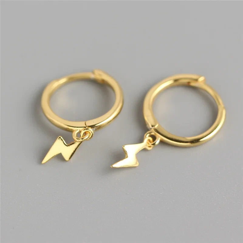 WANTME Real 100% 925 Sterling Silver Punk Hip-Hop Link Chain Gothic Studs Earrings for Fashion Women Jewelry Accessories 2022