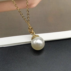 Shell Imitation Pearl Pendant Necklace For Women Fashion Collar Neck