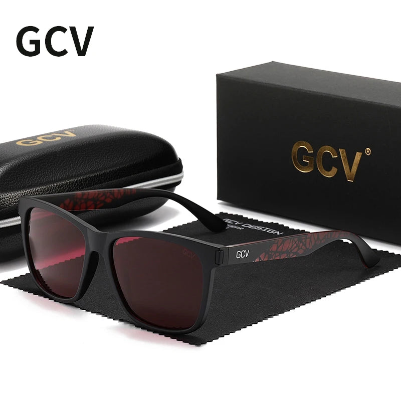 Square Frame Polarized Men Women Female Sunglasses Hawksbill Sports Tourism
