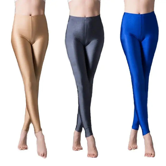 Spring Solid Candy Neon Leggings for Women High Stretched Female Legging