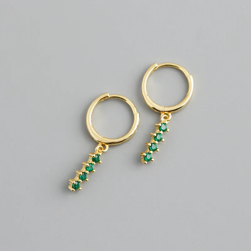 WANTME New Arrival Fashion Korean Blue Zircon Spike Geometric Stud Earrings for Women Real 925 Sterling Silver Gothic Jewelry