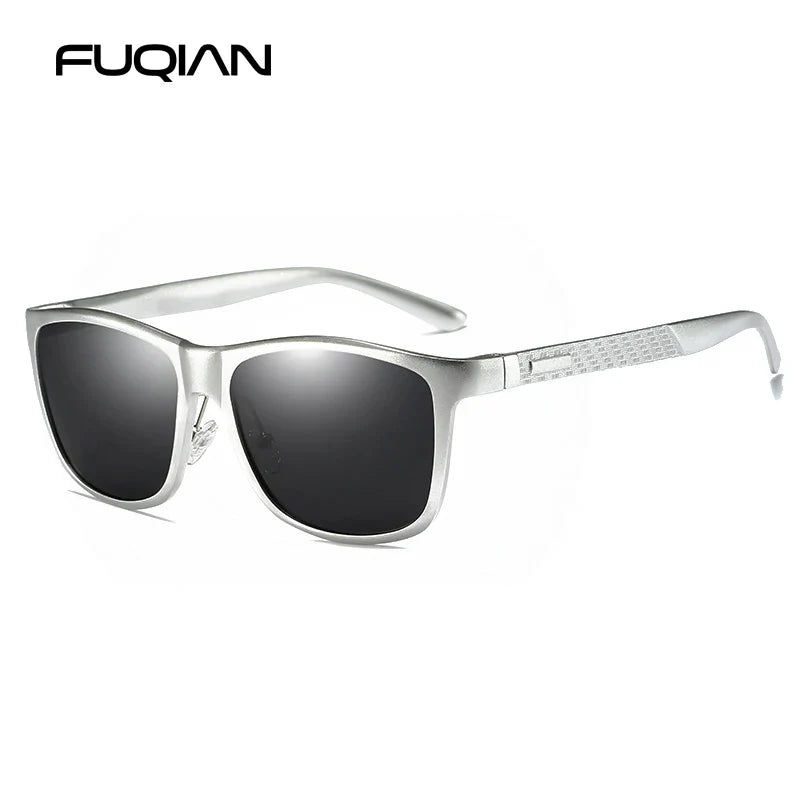 Luxury Aluminum Magnesium Men Polarized Sunglasses High Quality Square Men's Sun Glasses Cool Mirror Blue Driving Glasses