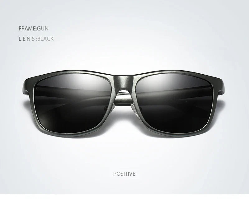 Luxury Aluminum Magnesium Men Polarized Sunglasses High Quality Square Men's Sun Glasses Cool Mirror Blue Driving Glasses