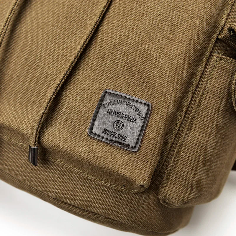 New High Quality Canvas Men Backpack Large Shoulder School Bag Rucksack For Boys Travel Fashion Camping Bags Fashion Simple Bags