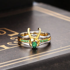 Loki Ring Thor Loki Horns Helmet Matching Paired Rings Set For Women