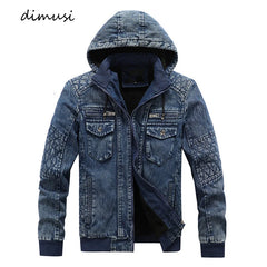 Men’s Denim Jacket Trendy Fashion Male Denim Jean Hoodies Casual Male  Clothing