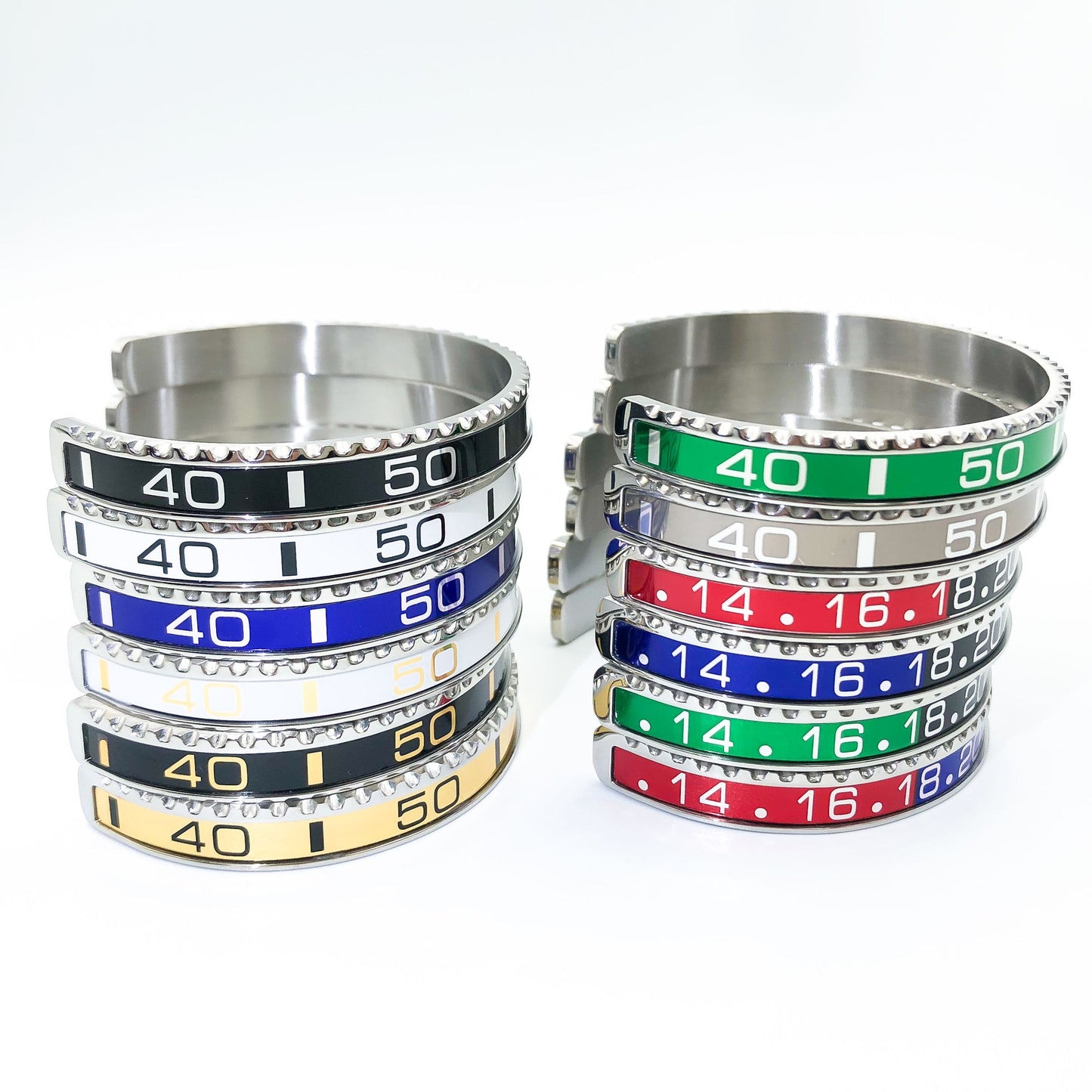 New stainless steel personality fashion men's and women's bracelets digital display water ghost women and men bracelet jewelry