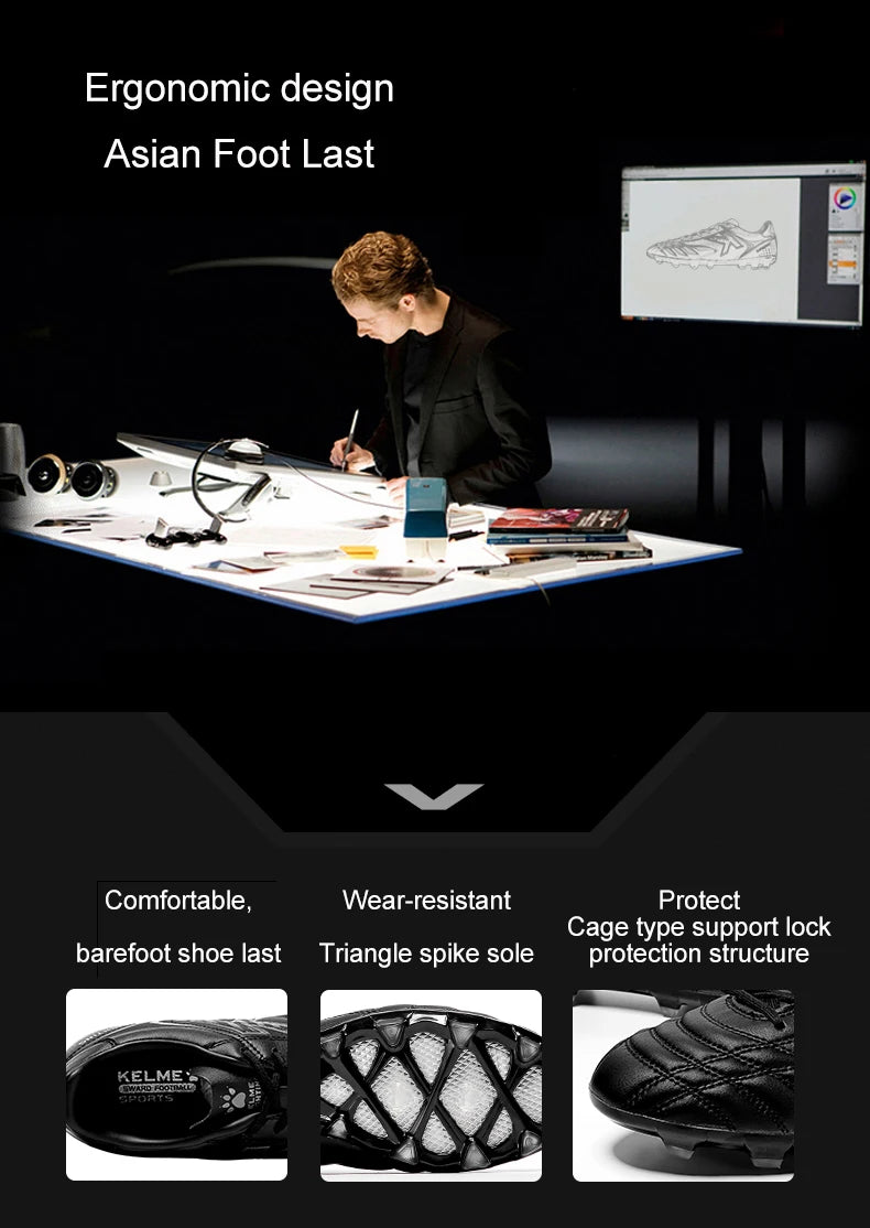 Football Shoes AG Cleats Men Adult Game Training AG Rubber Boots High Cleats