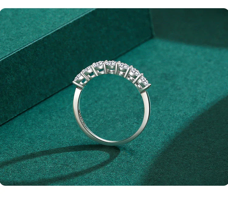 Ailmay 100% 925 Sterling Silver Stackable Round  Dazzling Cubic Zirconia Rings for Women Wedding Engagement Jewelry Gift