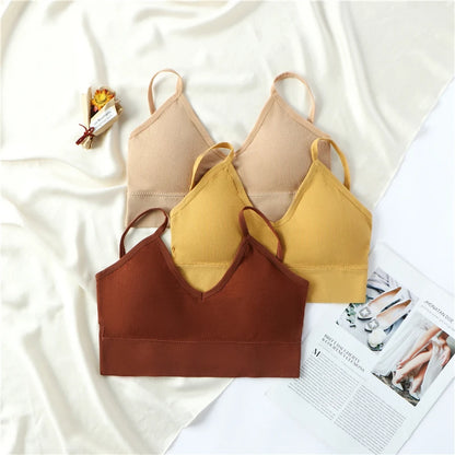 Bra Set Women Underwear Set Bralette Female Lingerie Ribbed Tops