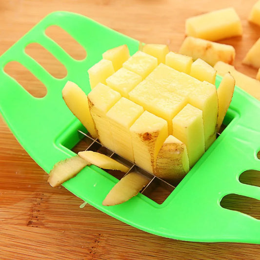 Stainless Steel Vegetable Potato Slicer Cutter Chopper Chips Making Tool Potato Cutting