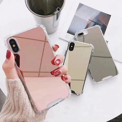 Mirror TPU Phone Case For iphone 15 14 13 12 11 Pro XS MAX XR Shockproof Back Cover Case For iphone 7 8 6s plus SE2020