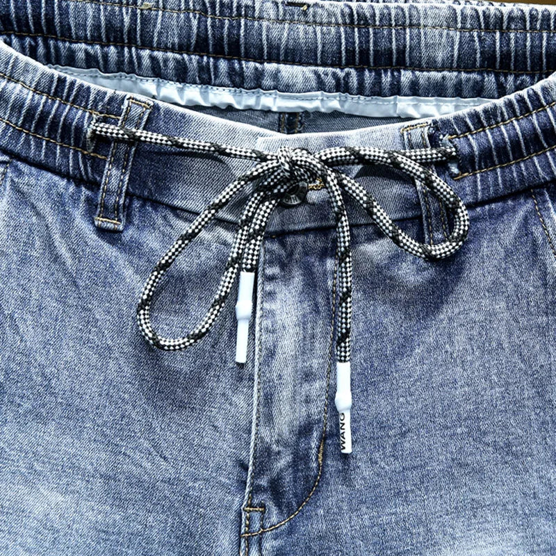 Oversize Jeans Men Harem Pants Wide Leg Loose Fit Tapered Jeans Male Joggers