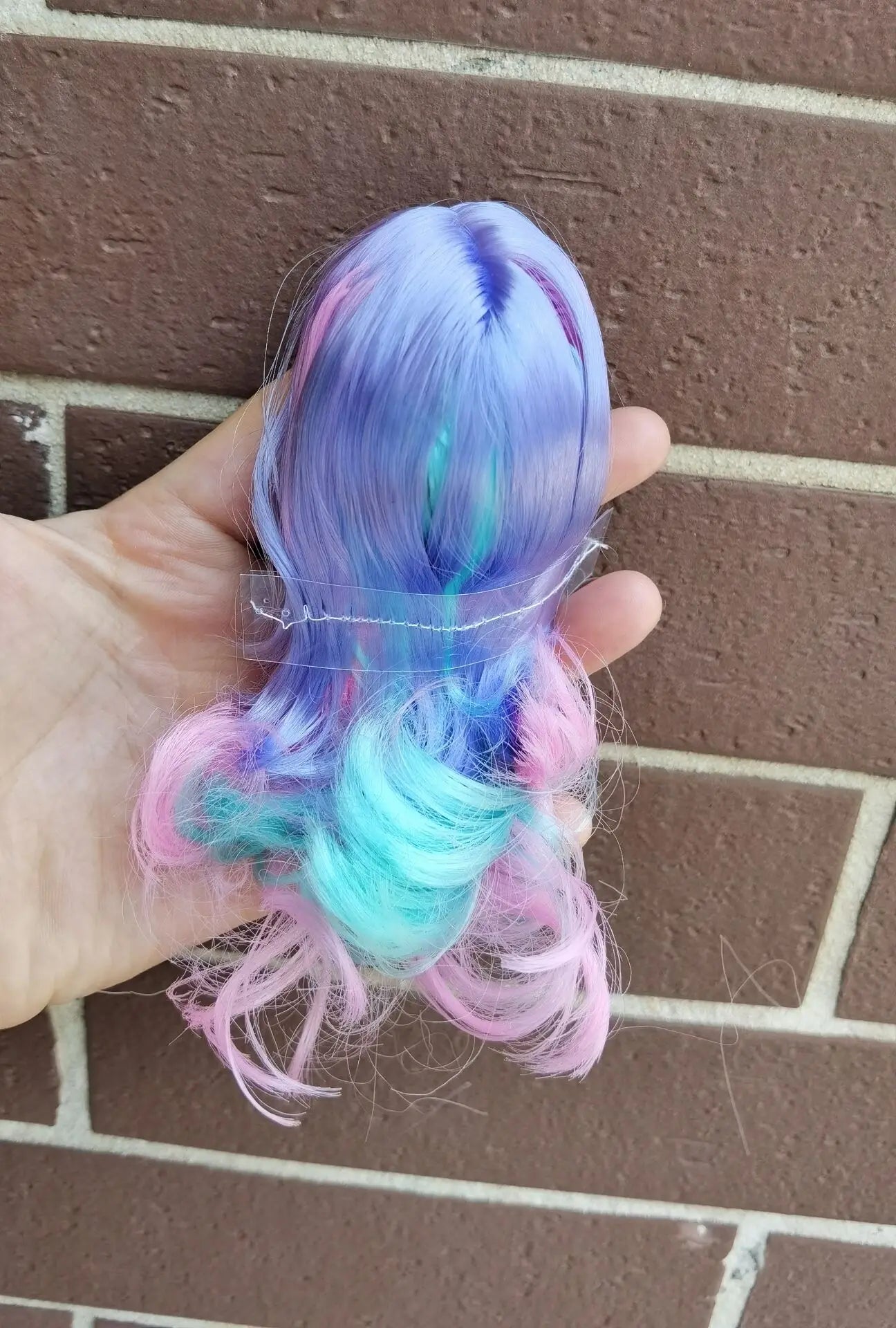 Wig For Doll Toy Head Princess Doll Head Candy Color DIY Toy Wig Children Birthday Gift Black Purple Pink Green Gold 1/6 1/4 Wig