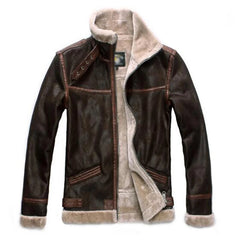 Leon S Kennedy Motorcycle Faux Leather Jacket Men Winter Fleece Plush Riders Jacket