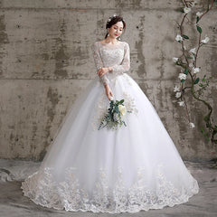 Bridal wedding dress Embroidered Lace on Net Full-sleeve Lace Up Mermaid