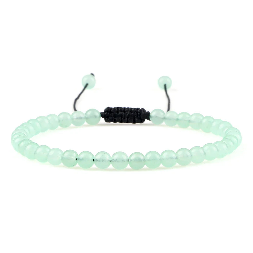 Adjustable Mini Natural Stone Lava Tiger Eye Beaded Bracelets & Bangle for Women Men Chakra Beads Braided Bracelet Charm Jewelry