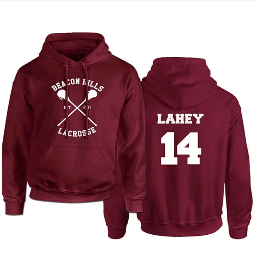 Teen Wolf Hoodies STILINSKI 24 LAHEY 14 MCCALL 11 Fashion Print Streetwear Men