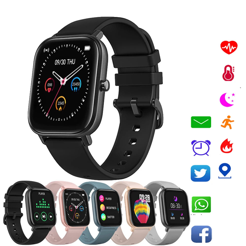P8 Smart Watch Men Women Heart Rate Blood Pressure Monitor Bluetooth Connect Smartwatch Fitness for Android Sport Watch Smart