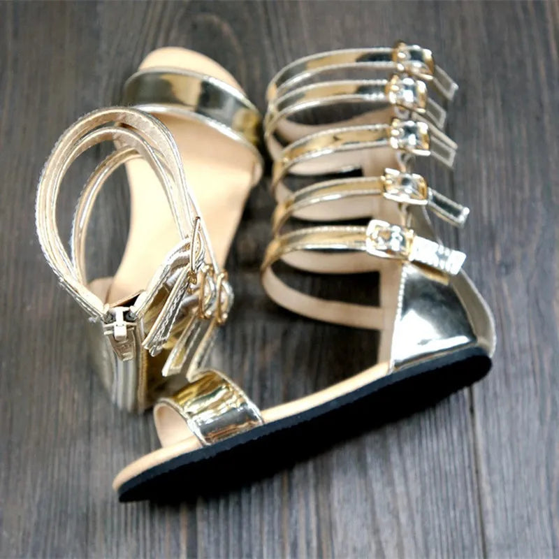 Fashion Girls Roman sandals Handmade Baby sandals Kids shoes