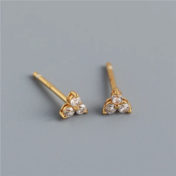 WANTME Real 100% 925 Sterling Silver Punk Hip-Hop Link Chain Gothic Studs Earrings for Fashion Women Jewelry Accessories 2022