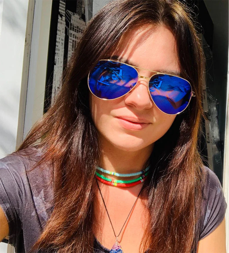 High Quality Pilot Sunglasses Women Polarized UV400 Sunglass Mirror Vintage Sun Glasses 2020 Sunglasses Woman okulary With Box