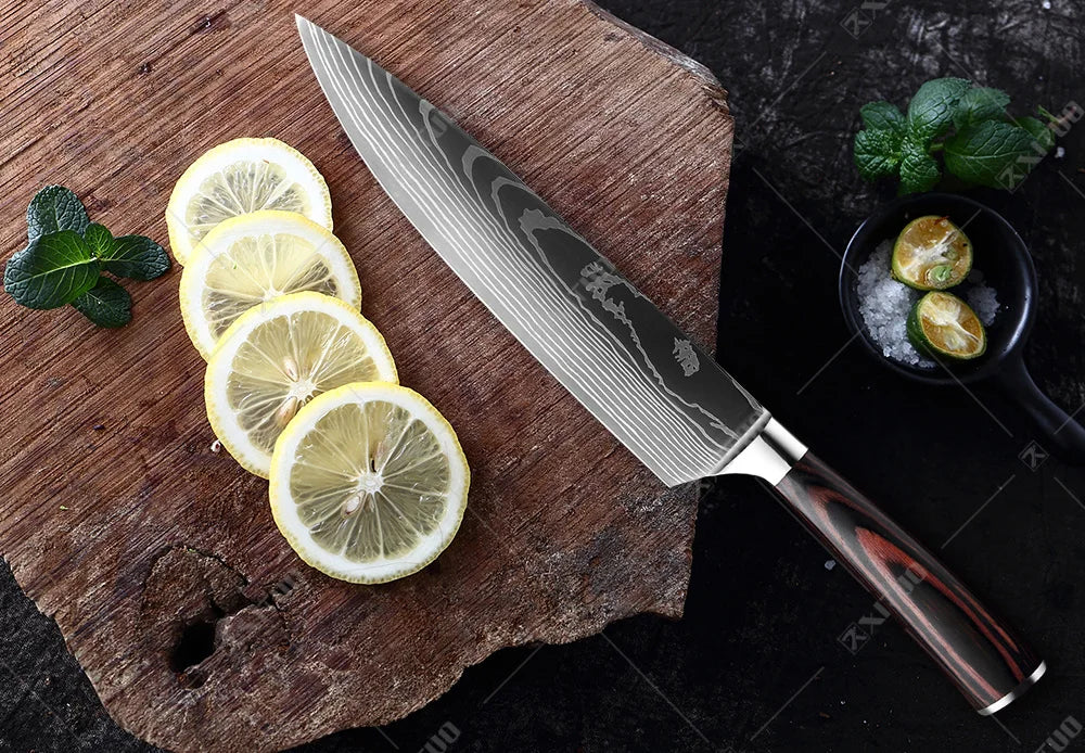 Kitchen Knife Set 1-10PCS Japanese Chef Knives Stainless Steel Cleaver