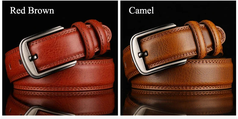 1Pc Deepeel 3.7*110-130cm Men's 2nd Cowskin Leather Belts Male Designer Business Waistband Crafts for Adults Jeans Accessories