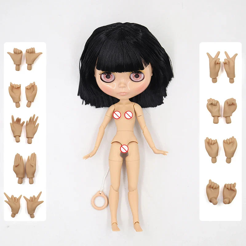 ICY DBS Blyth Doll 19 Joints Body 30CM Doll Matte/Glossy Face Doll with Extra Hands DIY Toy for Girls