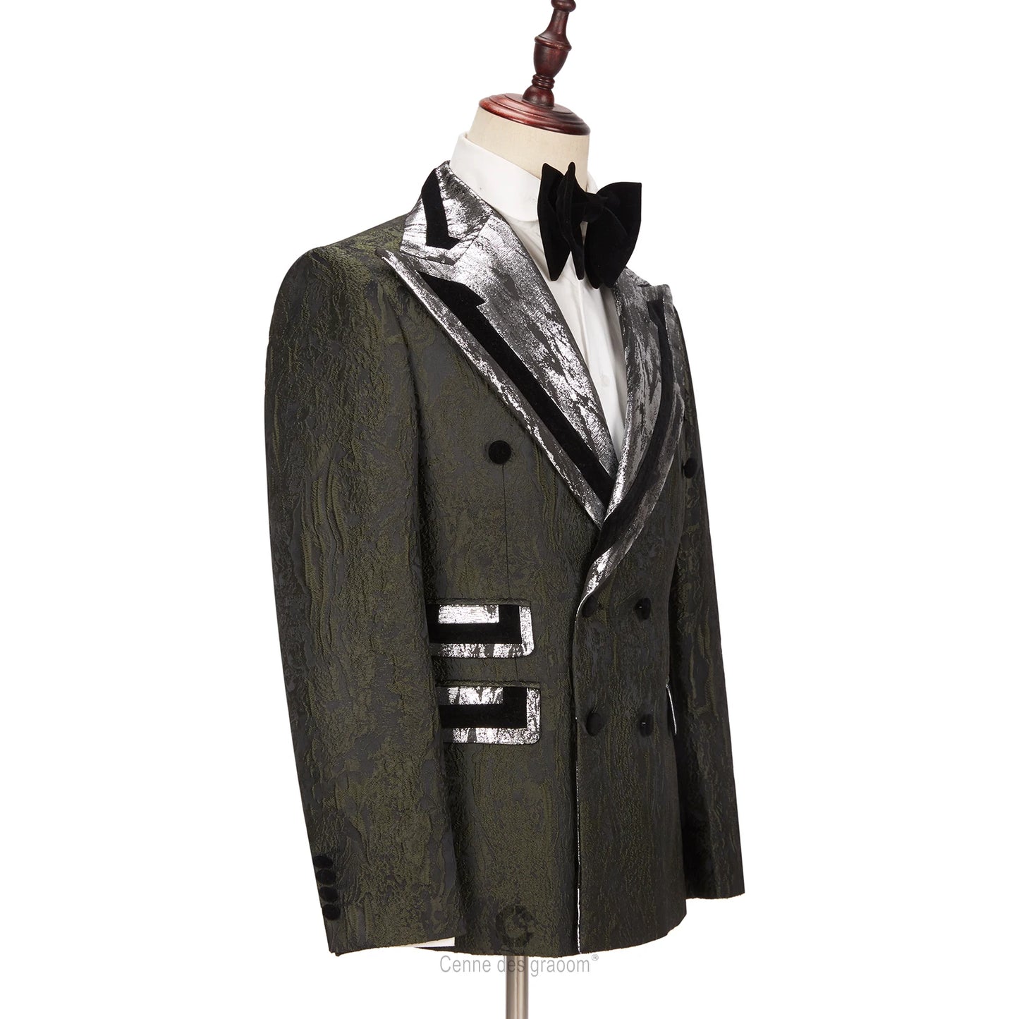 Tuxedo for Mens: Men Suit Tailor-Made Tuxedo Two Pieces Double Breasted Shawl