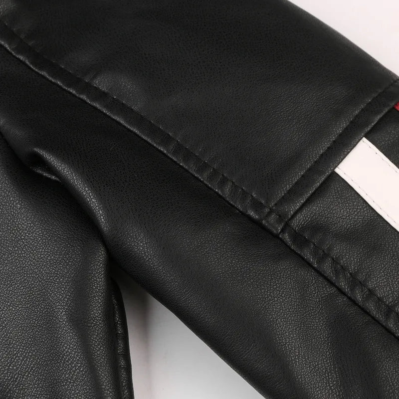 Mens Vintage Motorcycle Jacket Men Fashion Biker Leather Jacket Male