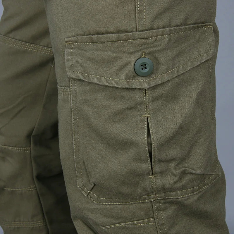 Overalls Cargo Pants Men Spring Autumn Casual Multi Pockets Trousers Streetwear