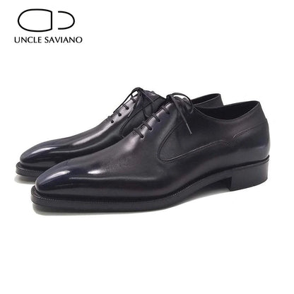 Uncle Saviano Oxford Wedding Man Shoes Best Men Dress Formal Party Office Handmade Designer Business Genuine Leather Men Shoes