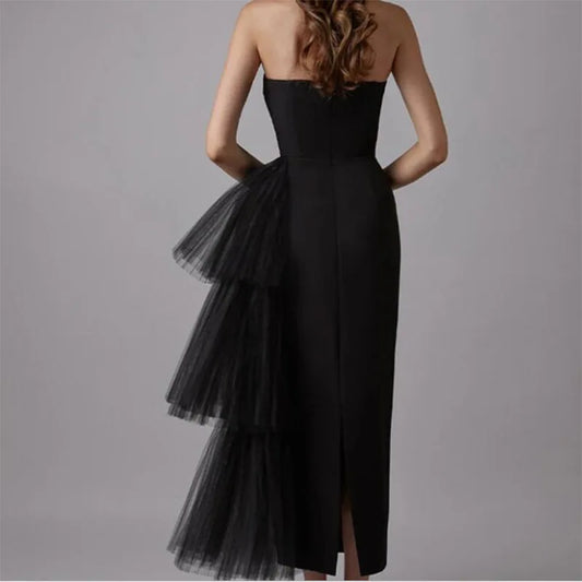 Formal attire Dresses: Bodycon Women Mesh Strapless Party Club Evening