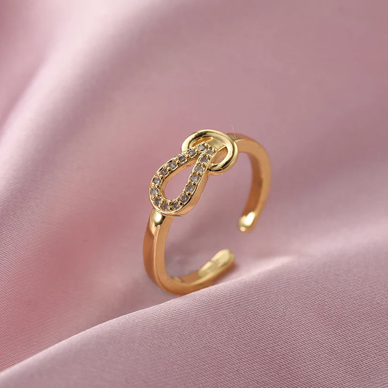 Stainless Steel Wedding Rings For Women Adjustable Engagement Women's Ring