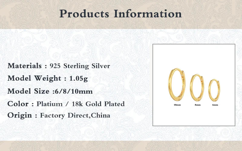 100% Real S925 Sterling Silver Jewerl Hoop Earrings For Women Girls Trendy O Shape Round Cirle Earring orecchini donna joyeria