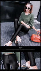 Autumn Winter Thick Leggings Fashion Solid Slim Pants Lady fleece Warm Leggings